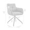 Armen Living Noah Dining Room Accent Chair in Charcoal Fabric and Black Metal Legs LCNHCHCHA - alternate 5